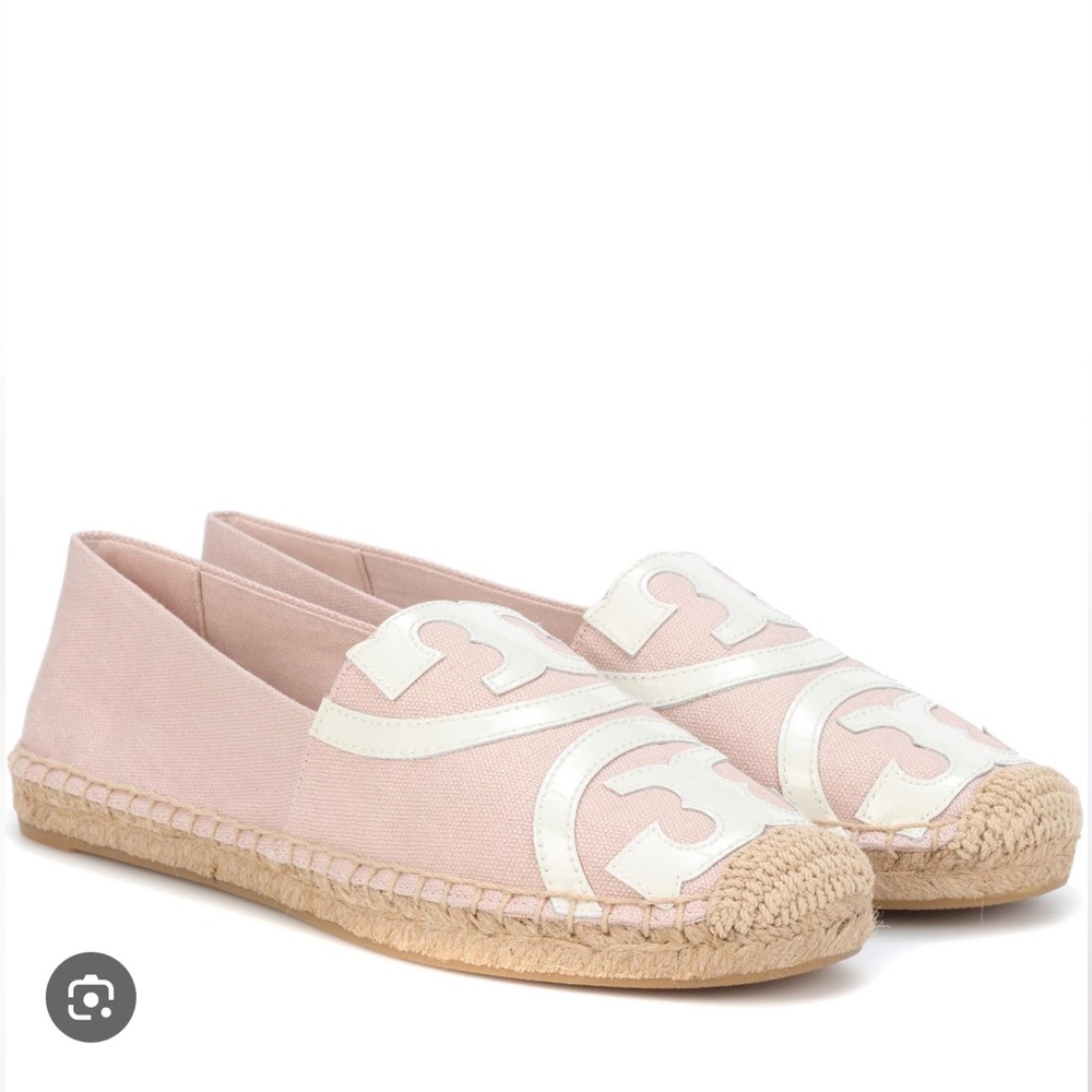 Pink and white Tory Burch espadrilles!
